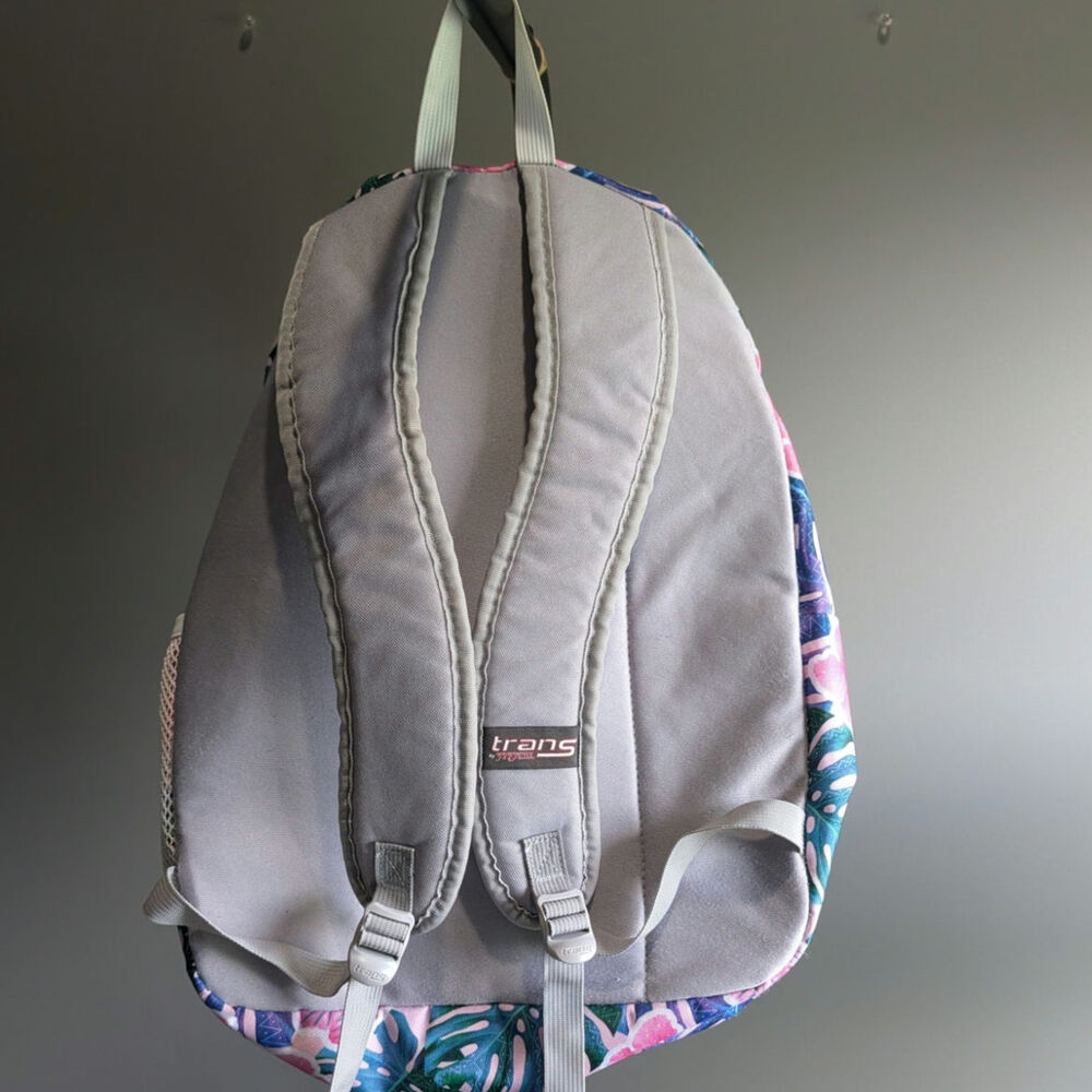 TRANS BY JANSPORT 17" SUPERMAX BACKPACK - MONSTERA VIBES - PINK FLORAL - Picture 4 of 7